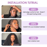 Extensions de cheveux humains au crochet, pré-séparées et pré-bouclées, Deep Wave, pour femmes, avec nœuds miracle
