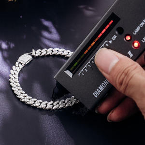 Cadena de Diamantes Moissanite Miami Cuban Link de 7-24 Pulgadas, Pulsera de Cadena Cuban Link, Cadena de Moissanite 925, Joyería Iced Out, Pulsera para Hombre - Product Image 3