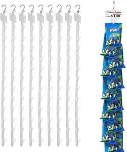 Low MOQ <b>Plastic</b> Hanging Display Clip Strips for Retail Display With Label Header - Product Image 1