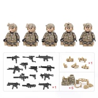 Mini Figurines Soldat Forces Spéciales US Leopard Arme Fusil Gilet Blocs MOC Modèle Militaire Armée Jouets de Construction