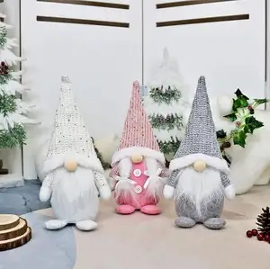 Christmas Doll Gnomes Pink White grey Christmas Faceless Doll Gift New Year Decor for Home Non-woven Fabric Christmas Ornaments