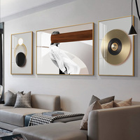Lumière luxe mode 3 paires de peinture cristal porcelaine salon maison bureau avant décoration peintures et art mural