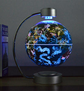 Globe flottant magnétique, carte du monde rotative à lévitation avec lumières LED Globe flottant à lévitation magnétique pour décoration - Product Image 2