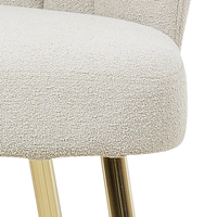 Meubles de chambre à coucher Chaise d'appoint nordique en tissu doux et confortable avec pieds dorés
