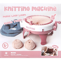Machine à Tricoter Cylindrique Étoile Sentro DIY 48 Aiguilles pour Famille, Fournitures de Couture pour Enfants avec Jouets en Laine