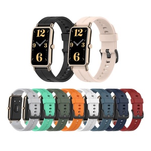 Bracelet de remplacement en silicone réglable pour montre connectée <span class=keywords><strong>Watch</strong></span> <span class=keywords><strong>Fit</strong></span> <span class=keywords><strong>Mini</strong></span> avec boucle noire – Offre Spéciale - Product Image 1