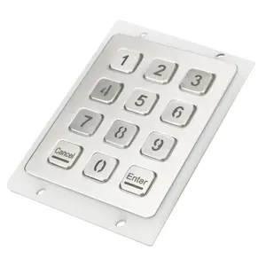 Rücklicht montiertes RS232-Kontakt-Touchpad aus numerischem Metalls ilikon mit gesteuerter LED