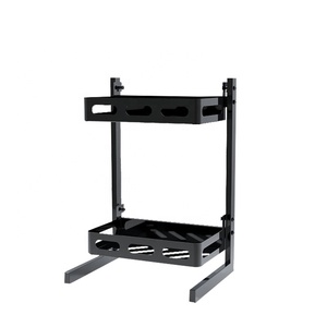Kitchen Spice Rack Organizer 2 Tier Cabinet Countertop Set With Metal Steel Storage Shelf For Jar Bottle Glass Holder