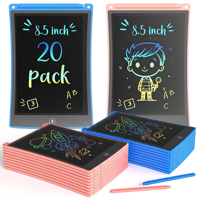 Factory Bulk Wholesale Colorful 8.5 Inch Erasable Reusable Educational Learning Toy Kids LCD Writing Tablet