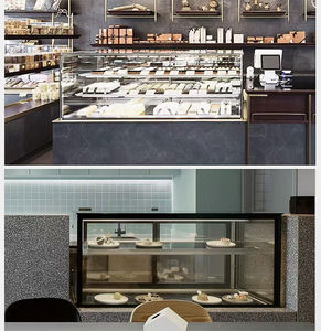 Vitrine réfrigérée pour pâtisserie, pain et cupcakes à température unique avec porte en verre miroir, <span class=keywords><strong>réfrigérateur</strong></span> et refroidisseur - Product Image 6