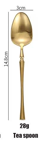 Cuillère à thé en or mat