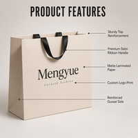 Sac fourre-tout en papier d'art mat laminé de luxe, avec logo de marque imprimé à chaud en feuille d'or, pour boutique de vêtements