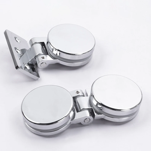 Bisagra para puerta de vidrio sin marco, bisagra de aleación de zinc con rotación de 180 grados para decoración de puertas de vidrio, fácil instalación - Product Image 1