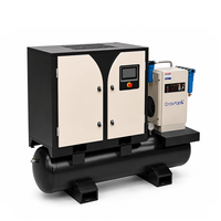 Compresseur d'air à vis avec sécheur d'air et réservoir 15HP, compresseur à vitesse variable, solution d'air complète et économe en énergie