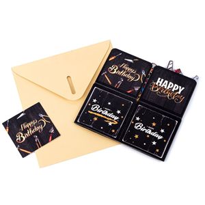 Tarjeta de Cumpleaños Negra Dorada de Alta Calidad, Tarjetas de Cumpleaños 3D Pop-up para Hombre, Regalos Interesantes, Adecuado para Padre - Product Image 4