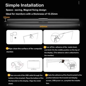 반대로 섬광 유형 C 똑똑한 독서등 USB 접촉 통제 다색 오염 색깔 똑똑한 테이블 램프 Led 도박 Rgb 표시등 막대 - Product Image 4