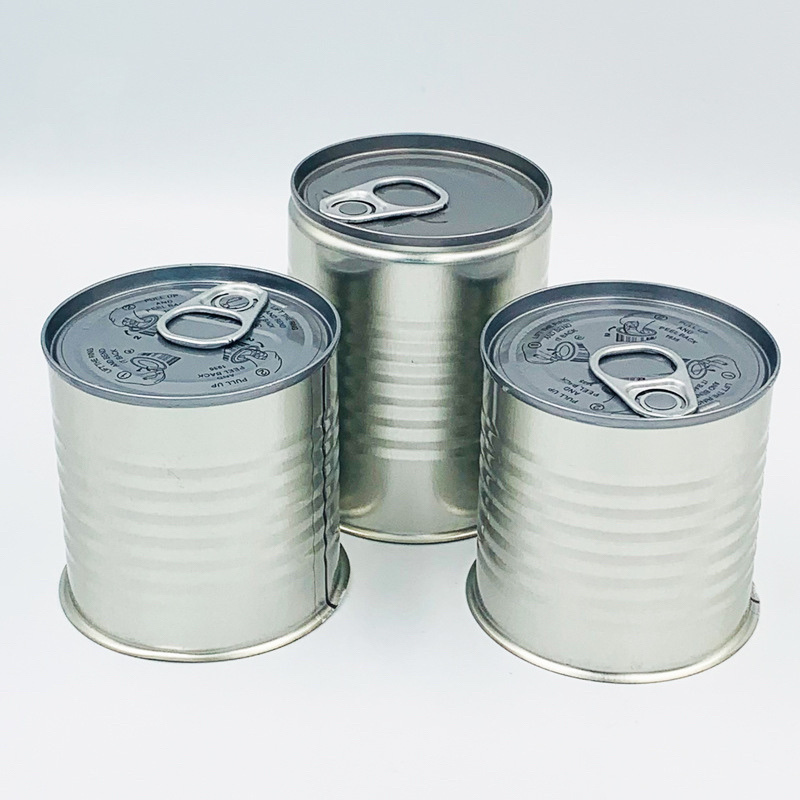 Empty Customized Silver Round Tin Cans