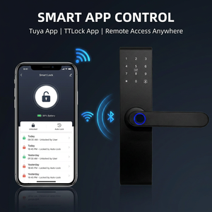 Cerradura Inteligente WiFi Tuya Directo de Fábrica con Huella Dactilar Biométrica y Manija Electrónica sin Llave para Oficina y Apartamento - Product Image 5
