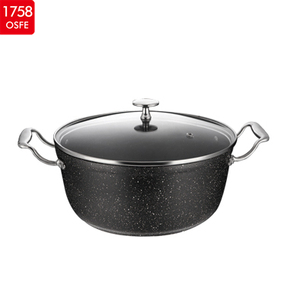 Noir Gentleman Style Dot Antiadhésif <span class=keywords><strong>En</strong></span> Aluminium Résistant À La Chaleur <span class=keywords><strong>En</strong></span> <span class=keywords><strong>Verre</strong></span> <span class=keywords><strong>Pyrex</strong></span> <span class=keywords><strong>Faitout</strong></span> Avec Couvercle - Product Image 1