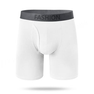 Calzoncillos bóxer para hombre, suministro directo de fábrica, cintura elástica de talla grande, pierna larga, básica, para hombre, logotipo láser personalizado, ropa interior de algodón para hombre - Product Image 3