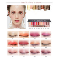 Fard à paupières pan fard à paupières maquillage cosmétique pressé unique fard à paupières 12 couleurs casseroles personnalisées votre propre marque