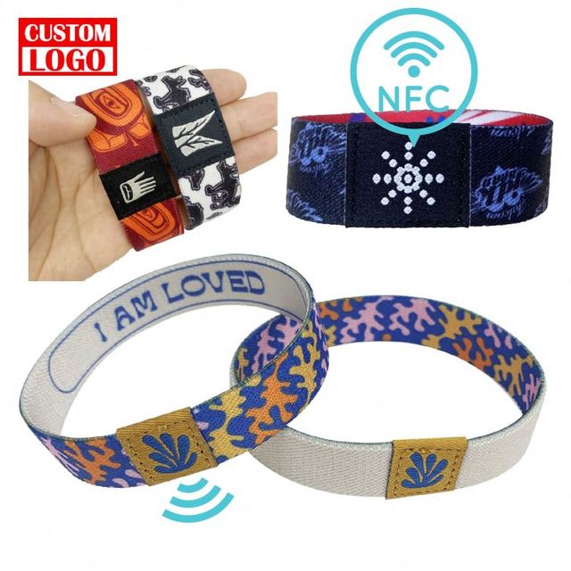 Smart Sensor Fabric Wrist Band Wristband Custom Fabric Wristbands Elastic Fabric Wristband