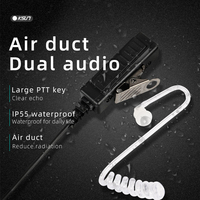 Écouteur à tube acoustique aérien avec micro 2 broches pour talkie-walkie Baofeng 888S UV-5R UV-82 TYT Retevis