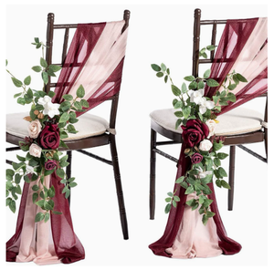 Đám cưới Ghế trang trí lối đi hàng ghế nhà thờ Nhân Tạo Hoa tử đinh hương tím vàng băng ghế dự bị lễ tiếp nhận Backdrop Đảng ngoài trời - Product Image 5