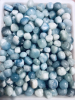 Quartz de cristal naturel de haute qualité dégringole l'aigue-marine polie dégringolée pierre de guérison artisanat populaire