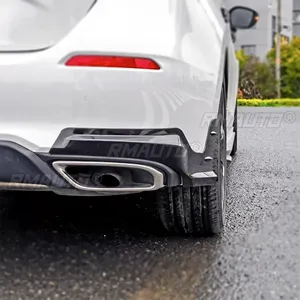 Mugen MU Style <b>Car</b> Rear Bumper Corner Extension <b>Diffuser</b> Aprons for 2022-2024 11th Gen Honda Civic Hatchback Carbon Fiber Style - Product Image 2