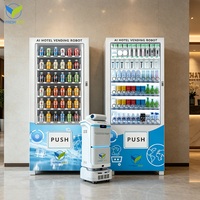 Robot distributeur intelligent VFresh AI pour hôtels avec stockage froid et à température ambiante, idéal pour le service en chambre et la distribution de snacks