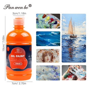 Panwenbo Peinture à l'huile lisse à haute couverture 500ml Ensemble de peinture à l'huile pour artistes riches en pigments de qualité studio professionnel - Product Image 6