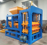 Machine à blocs de ciment pour interlock béton creux entièrement automatique QT4-15, fabrication de briques, travaux en ligne à domicile