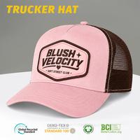Gorra Trucker de Malla Rosa Marrón al por Mayor con Logotipo Bordado en 3D, Gorra de Béisbol de Moda Urbana para Mujer, Verano, Exterior, Snapback