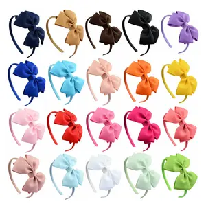 Fashion Kids Girls Bow Headband Holder Hoop Cute Bow Ribbon Hairbands For Baby Girls Wholesale Bowknot Hair Accessories