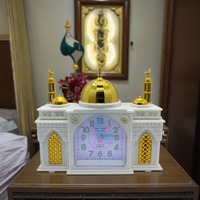 Klassische Koran-Musik Azan-Uhr Kleine Nachtlampe Muslimische Schloss-Kirchenuhr Moschee-Wecker