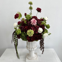 Bouquet de fleurs artificielles réalistes M-FB15 personnalisé en usine, centre de table de 50 cm, arrangement floral artificiel pour banquet