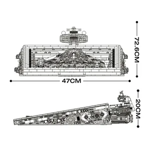 Bloques de Construcción de Naves Espaciales de <span class=keywords><strong>Guerra</strong></span> Espacial, Juguete de Construcción, Marco de Fotos 3D, Kit de Modelo de Ladrillos Colgantes, Regalo Unisex para Adultos y Niños - Product Image 5