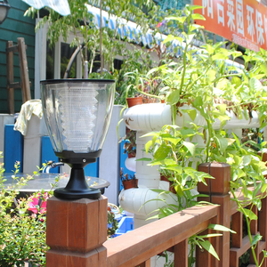 Sresky Hot Bán IP65 cao lumen năng lượng mặt trời trụ cột ánh sáng đèn trang trí vườn Led Ngoài Trời bảng điều chỉnh bài đèn - Product Image 2