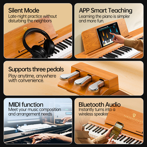 Tastiera Pianoforte Digitale Portatile Premium a 88 Tasti Pesati P10 con Supporto Bluetooth MIDI per Principianti - Product Image 2