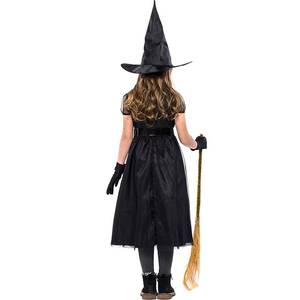 Costume de sorcière en maille noire pour enfants, idéal pour les spectacles d'Halloween et les jeux de rôle déjantés - Product Image 5
