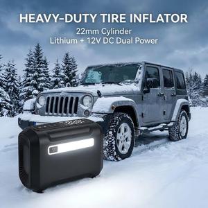 High Quality Cordless Tire Portable Heavy Duty 22mm Cylinder 12V Pump for SUV RLA-2102 Pro Dual Power Supply (Cor - Product Image 1