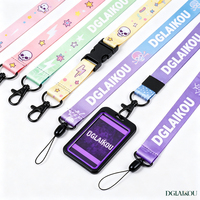 Porte-clés personnalisé imprimé sur mesure, cordon de cou, médaille, lanières en polyester par sublimation avec logo personnalisé