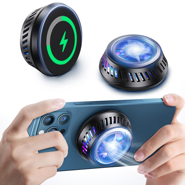 15W Cooling  Wireless Charger Phone Holder Cooling Magnetic Radiator Wireless Charger for Phone Game Cooler Semiconductor