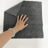 Serviette en microfibre double face de qualité supérieure 350 GSM, tissu de nettoyage et de détaillage automobile professionnel, sans rayures