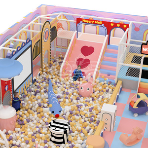 Oem Custom Pink Candy Theme Trampoline Electric Toy Soft Slides Climbing <b>Net</b> Softplay Indoor Playground - Product Image 5