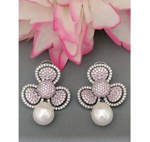 Pendientes Florales con Diamantes Americanos para Mujer, Pendientes de Circonia Cúbica Brillante, Joyería de Moda para Bodas y Fiestas - Product Image 5
