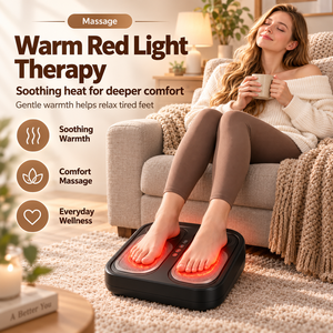 Appareil de massage des pieds 3-en-1 avec compression d'air, semelle chauffante, pétrissage et vibration des jambes pour la relaxation à domicile - Product Image 4