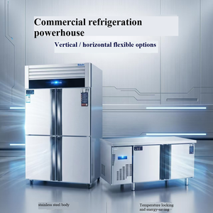 Congélateur vertical commercial YULONGE à 2 ou 4 portes en acier inoxydable, économie d'énergie, pour cuisine de <span class=keywords><strong>restaurant</strong></span> - Product Image 2
