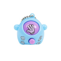 Porte-clés créatif en plastique motif Pierre-Papier-Ciseaux, pendentif multifonctionnel éducatif, jouet Gashapon de combat DIY à visages interchangeables